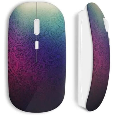 Souris sans Fil - MANIACASE - Indian art - Clé USB incluse - Compatible Mac et PC - WiFi