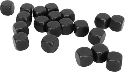 Lege Plastic Dobbelstenen - Spelonderdelen Set - Bordspellen Leren - Aanpasbare Ronde Hoeken - 20 Stuks 16 Mm - #1