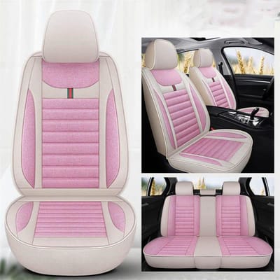 Housse de siège de voiture étanche universelle 5 ensemble coussin de siège Auto lin 5 sièges housse de siège de voiture universelle
