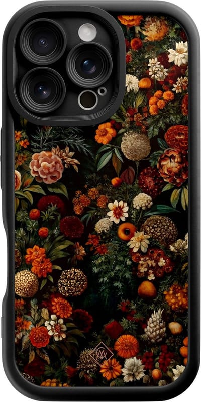 Casimoda® hoesje - Geschikt voor iPhone 16 Pro - Exotic Garden - Effen telefoonhoesje met lensbescherming - Siliconen/TPU - Backcover - Multi