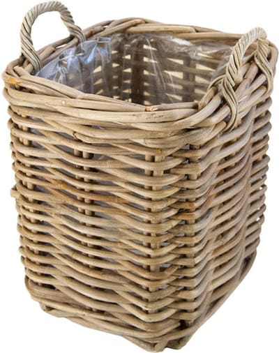 Opbergmand - Haardmand - Plantenmand 46x46x50 in CL Rotan
