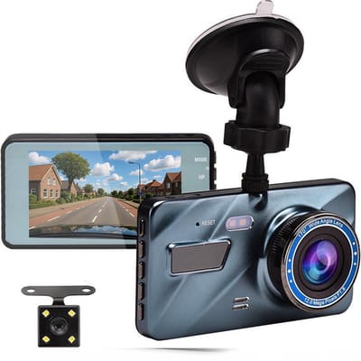 Living Needs - Dashcam voor auto voor en achter - Full HD met 170° zicht - Met nachtzicht en parkeermodus - 32GB SD-kaart voor dash cam