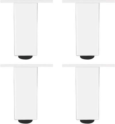 Verstelbare Tafelpoten - Meubelpoten Bankpoten - Meubels Verhogen - Aluminium Legering - 10cm - Wit