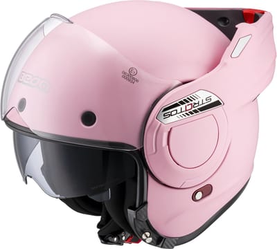 BEON B707 Stratos Motorhelm - XS - Systeemhelm met Zonnevizier - 180º Verstelbare integraalhelm - Jethelm - Dames scooterhelm - Mat Roze