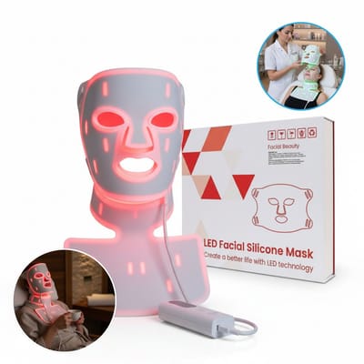 MedAes led - Gezichtsmasker - 7 Lichtmodi - Gezicht En Hals - Lichttherapie - Set - Voor Thuis