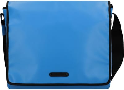 Greenburry Upcycled Tarpaulin Boodschapper 40 cm Laptop compartiment - 45cm (18 duim) - blue