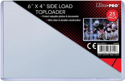 Toploaders voor verzamelkaarten 6 x 4 Inch - 25 stuks