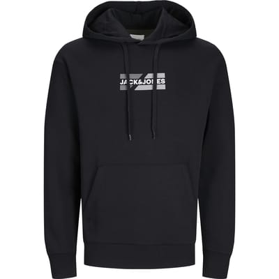 JACK&JONES JJECORP GRAPHIC SWEAT HOOD NOOS Heren Trui - Black 01