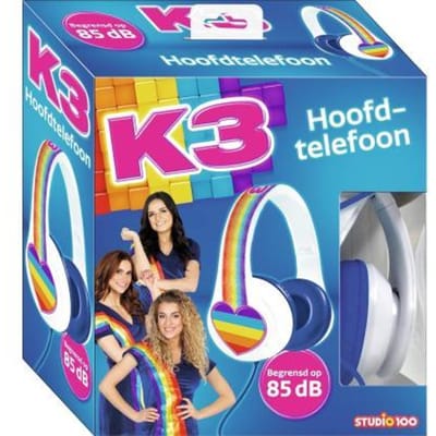 K3 - Koptelefoon - Hoofdtelefoon - Begrensd op 85 dB - Met iconische K3 regenboog