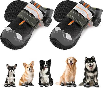 Hondenschoenen voor Pootbescherming, 4 Stuks, Maat 5, Waterdicht, Antislip, Comfortabel