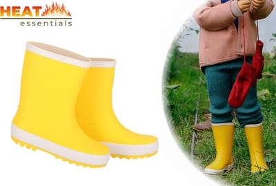 Regenlaarzen kinderen 27/28 – Rubber – Geel – Regenlaarzen meisjes – Regenlaarzen Jongens - Unisex