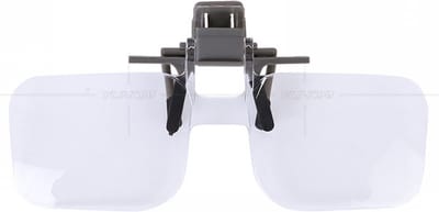Vergrootglazen - 2X Vergroting - Handsfree Bril - Clip On - Hars - wit - voor Lezen Elektronica Horloge Reparatie Handwerken Handwerken