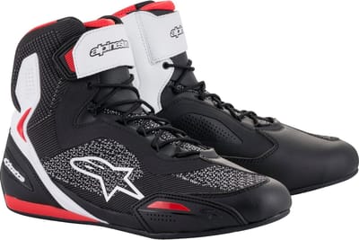 Alpinestars Faster-3 Rideknit Zwart Wit Rood - Maat US 14 - Laars