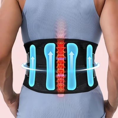 Ademende Rugbrace Ondersteuning Voor Vrouwen Mannen Lendensteun Hernia's Zwaar Tillen Lage Rugpijn Verlichting XXL zwart
