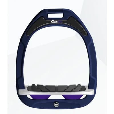 Ingelijnde Grip Marine/Grijs/Paarse Stijgbeugels Flex-On Green Composite