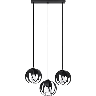 Sollux Lighting Hanglamp Tulos - E27 - zwart - staal - 117x50x16cm
