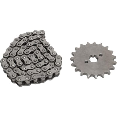 428 19T 17mm Tandwiel met 428 60 Schakels Ketting Staal Hoge Taaiheid voor 50cc-250cc Metalen Motorfiets