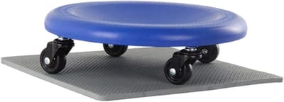 Buikspierroller Fitness - Wielroller Trainer - Buikspieren Trainen - Stabiele Brede Wielen - 1000 Gram - Blauw