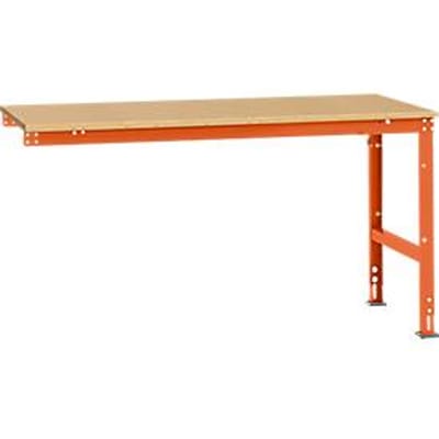 Manuflex aanbouwtafel UNIVERSAL Standaard, tafelblad multiplex, 1750 x 1000, roodoranje