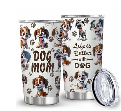 Thermosbeker Dog Mom - Koffiebeker To Go - Travel Mug - Thermosbeker voor Hondenliefhebbers - Petshop Seven