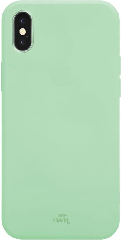 xoxo Wildhearts siliconen hoesje geschikt voor iPhone XS Max - Groen gekleurd hoesje - Pantone kleur - Backcover - verkrijgbaar in verschillende kleuren - Groen