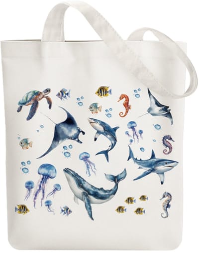 Canvas Tote Bag Leuke Herbruikbare Katoenen Tas voor Vrouwen, Duurzame en Opvouwbare Doek Schoudertassen met Rits Zakken voor Winkelen, Vakantie, Werk, Gym