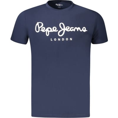 Pepe Jeans Blauwe Katoenen Heren T-Shirt
