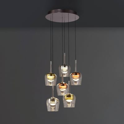 Q-Smart-Home Paul Neuhaus SMART+ hanglamp Q-Kon meerkleurig 6-lamps