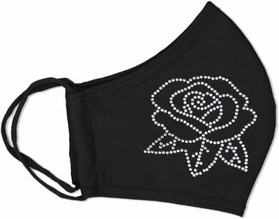 Herbruikbaar Katoenen Masker - Wasbaar Mondkapje - Dagelijks Gebruik - Met Strass Steentjes - 3 Lagen - Roze