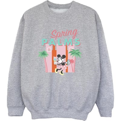 Disney Jongens Minnie Mouse Lentepalmen Sweatshirt (Sportgrijs)
