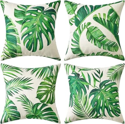 Set van 4 waterdichte sierkussenslopen 50x50 cm - voor binnen en buiten