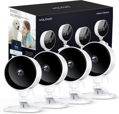 Binnen Camera - Beveiligingscamera Set - Huisbewaking - AI Mensdetectie - 4 Stuks - Wit
