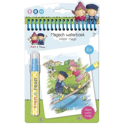 Fien & Teun water kleur boekje - herbruikbaar magisch kleurboek - kleuren educatief peuter speelgoed - vanaf 2 jaar