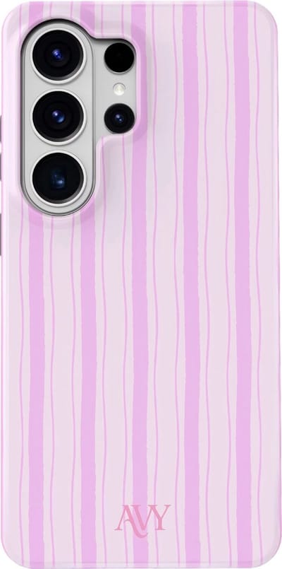 AVY Hoesje geschikt voor Samsung Galaxy S26 Ultra | Pink Horizon | Strepen | Roze | Hard Shell Back Cover | Compatibel met MagSafe & Qi2
