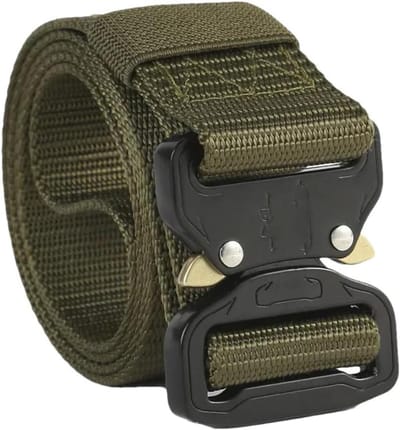 Canvas Riem - Outdoor Riem Heren - Klimmen en Camping - Metalen Gesp - Verstelbaar - Zwart
