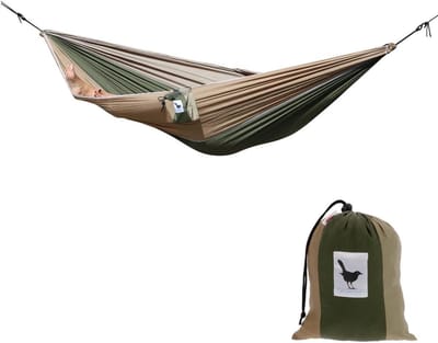 Reishangmat - 1 Persoons Hangmat - Ontspannen Buiten - Draagvermogen 180KG - 290 x 145 cm - Geel