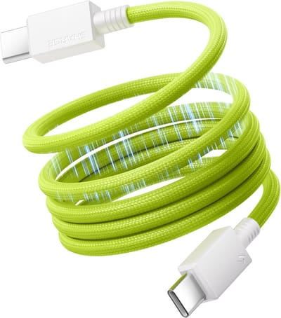 SHARGE MagLoop - 240W Snellaadkabel - Gevlochten magnetische kabel - USB C-C - Groen - 1m