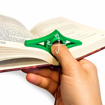 Boekpaginahouder - Boekhouder Voor Éénhandig Lezen - Duimring Leeshulp 25 Mm - Paginahouder Voor Boeken - Ergonomische Leesaccessoire - Handsfree Lezen - Comfortabel Lezen - Voor Romans Studieboeken Paperbacks En E-Readers - Groen