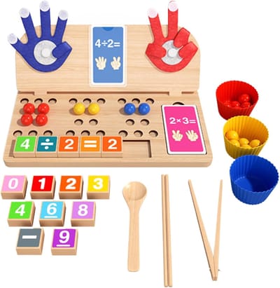 Educatief Telspel - Kleuren Sorteren - Vroege Vaardigheden - Houten Leer Speelgoed - 30cm - Multicolor