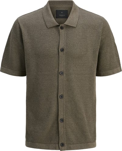 Jack & Jones Gebreide overhemd Effen Gebreide overhemd