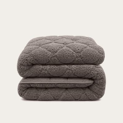 HappyBed Dekbed zonder overtrek 140x200 - Teddy - Wasbaar dekbed - Dekbed zonder hoes - Hoesloos Dekbed - Anthracite