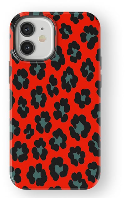 DripCase Luipaard Hoesje geschikt voor iPhone 12 Mini | Backcover met Mag | Hoesje met Dierenprint geschikt voor iPhone 12 Mini Jungle Blaze