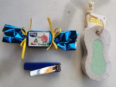 Promoset Pedicureset Nagelknipper, puimsteen en voetbadbonbon