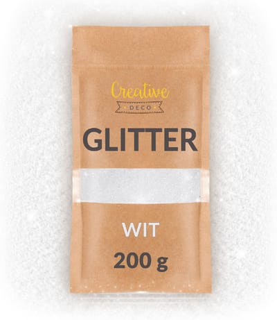 Creative Deco 200g Glitter Wit| Knutselen Handwerk Schilderen Nagellak | Holografische Glitter |