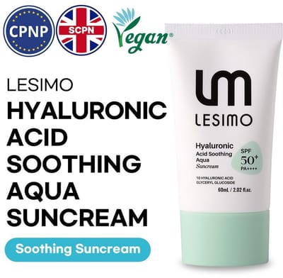 Lesimo Hyaluronzuur KOREAN Zonnebrandcrème Verzachtende Crème (SPF 50+, PA+)