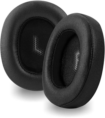 Dailygoody - Vervangende oorkussens - Hoofdtelefoonaccessoire - Eiwit leer - Zwart - Comfortabel - Geschikt voor E55BT - Oorkussens voor optimale ...
