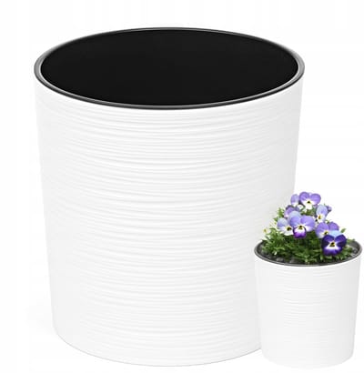 Lamela Malwa Pot 19cm Wit met Inzetstuk - Modern Design