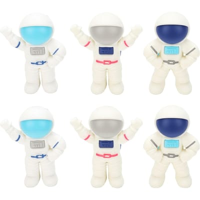 48 Mini Figurines d'Astronautes Animaux de Bureau Amovibles Gommes Astronaute pour Enfants Récompenses de Classe Fête sur le Thème de l'Espace