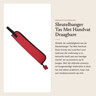 Dailygoods- Sleutelhanger Draagbaar - Tas met Handvat - Slijtvast Oxfordstof - Outdoor Accessoires - Verkrijgbaar in 5 Kleuren - Afmetingen 46x10 cm - Drumsticktas