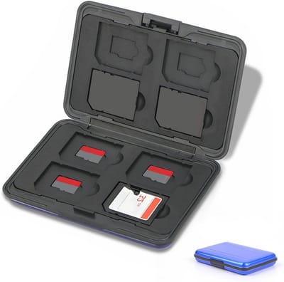 Waterdichte opbergdoos voor 8 SD- en 8 Micro-SD-kaarten - Draagtas voor geheugenkaarten